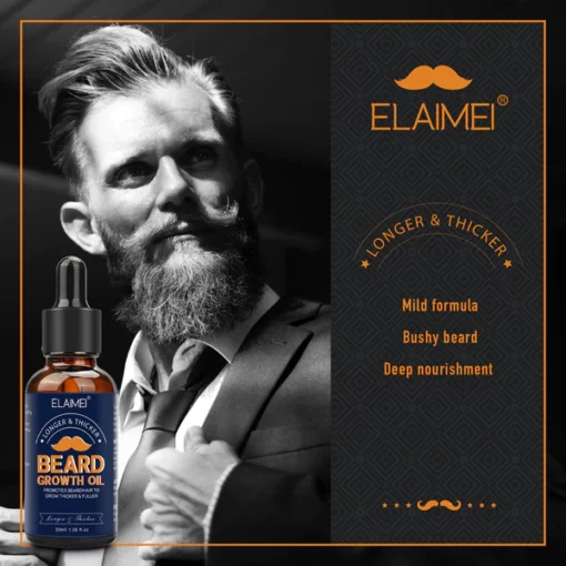 ELAIMEI™ Beard Growth Organic Care Oil - Image 5