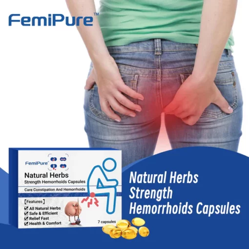 FemiPure™ Natural Herbal Strength Hemorrhoid Capsules - Image 3