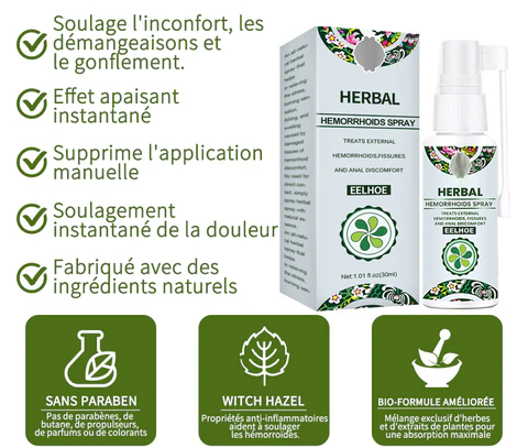 Spray d'herbes Hemocare™ pour les hémorroïdes- French
