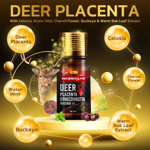 Furzero™ NiceShape Deer Placenta Gynecomastia Massage Oil