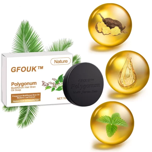 GFOUK™ Polygonum Multiflorum Hair Bran Oil Soap - Image 3