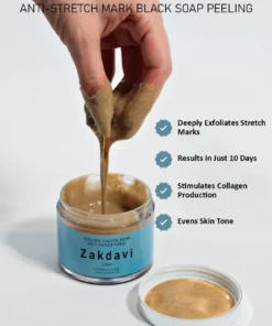 Zakdavi™ Anti-Stretch Mark Black Soap Exfoliator