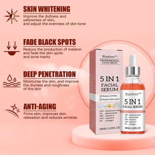 ruelens™ 5-in-1 Face Moisturizing Anti-Wrinkle Firming Acne Serum