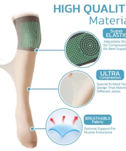 BORANS™ Ionic Correction Lymphatic Detoxification Long Tube Silk Stockings