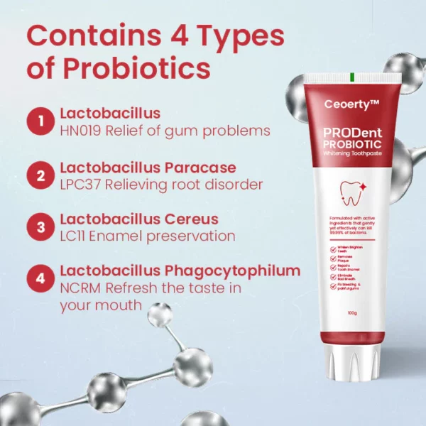 Ceoerty™ PRODent Probiotic Whitening Toothpaste