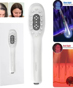 HairEvo™ Rechargeable Scalp Care Hair Growth Comb with Red & Blue Light Microcurrent Therapy