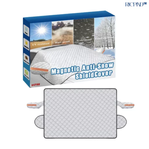 Key Functions of RICPIND Magnetic Anti-Snow ShieldCover Frost Protection & Multi-Use for Winter: Crafted from resilient fabric, this windshield cover provides comprehensive protection against a range of winter elements, including snow, frost, ice, sleet, slush, hail, and blizzards. In addition to its weather resistance, it is UV and dust resistant, making it suitable for sun protection and keeping leaves from accumulating on the surface. High Quality Material: Constructed with a premium blend of aluminum foil and cotton, this snow cover boasts a thicker and sturdier design, perfectly tailored to provide superior protection for your car during windy, rainy, and snowy conditions. Improved Protection: The car cover uses 5 magnets and elastic edge design to prevent night accidents and protect you from ice, frost and snow. Easy to store: This car window cover will not take up valuable space in the car. It can be folded to a small part of its size and can be easily stored in a suitcase or glove compartment. Fits Most Cars: Whether you are looking for the perfect car, van or SUV truck windshield cover, this windshield cover will definitely meet your needs. Designed with durable fabric Experience the unbeatable performance of our advanced durable fabric, meticulously engineered to conquer the harshest winter elements. This fabric is your ultimate defense against the relentless forces of snow, frost, ice, sleet, slush, hail, blizzards, and any other challenges winter may throw your way. With its exceptional resilience and strength, it forms an impenetrable shield that keeps your surfaces clear and your peace of mind intact. Triumph over winter with the unmatched protection of our durable fabric with RICPIND Magnetic Anti-Snow ShieldCover. Safe to use Applicable to most types of cars RICPIND Magnetic Anti-Snow ShieldCover