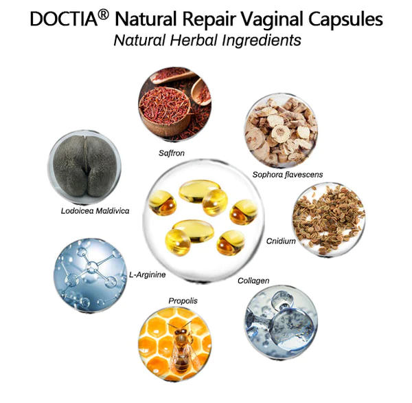 DOCTIA® Instant Itch Relief & Natural Detox & Firming Repair & Pink and Tender Natural Capsules 