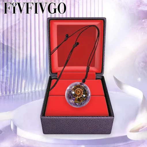 Fivfivgo™ Amethyst Spirale Energie Magnetische Anhänger