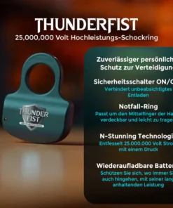 Fivfivgo™ ThunderFist 25.000.000 Volt Hochleistungs-Schockring