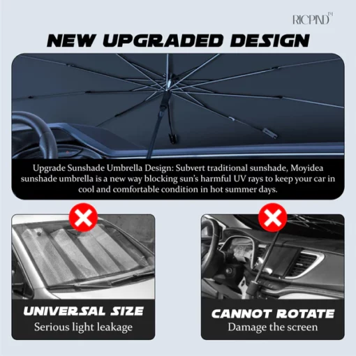 Ricpind Solar Blocker Windshield Umbrella - Image 2