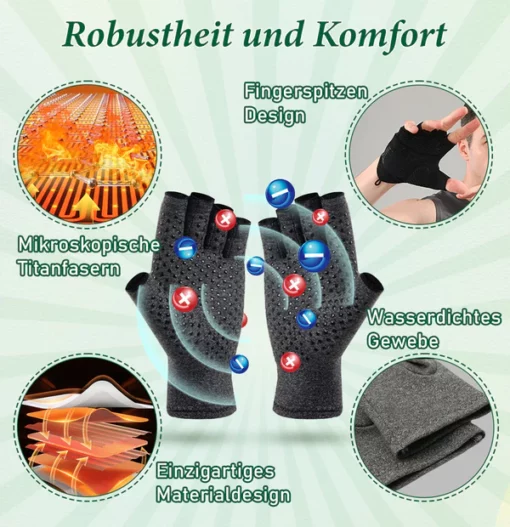 Sugoola™ Fern-Infrarot-Titan-Ionen-Arthritis-Therapie Wärme-Kompressionshandschuhe