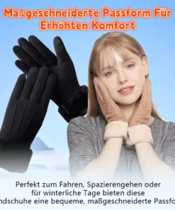 Biancat™ Damen Winter Wolle-gefütterte Warme Wildlederhandschuhe