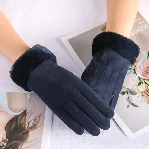 Biancat™ Damen Winter Wolle-gefütterte Warme Wildlederhandschuhe