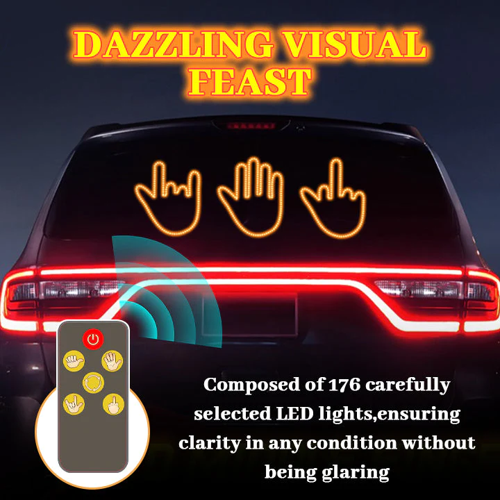 Ceoerty™ LED Car Gesture Light - Middle Finger Light - Wowelo