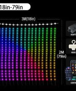 Color Waves LED Curtain Sync Lights