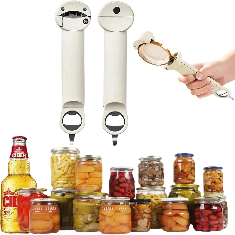 Multi Functional Bottle Opener Retractable Adjustable Jar Can