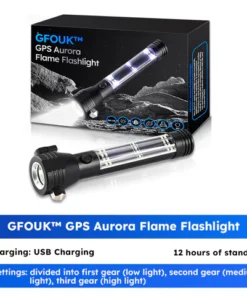 GFOUK™ GPS Aurora Flame Flashlight