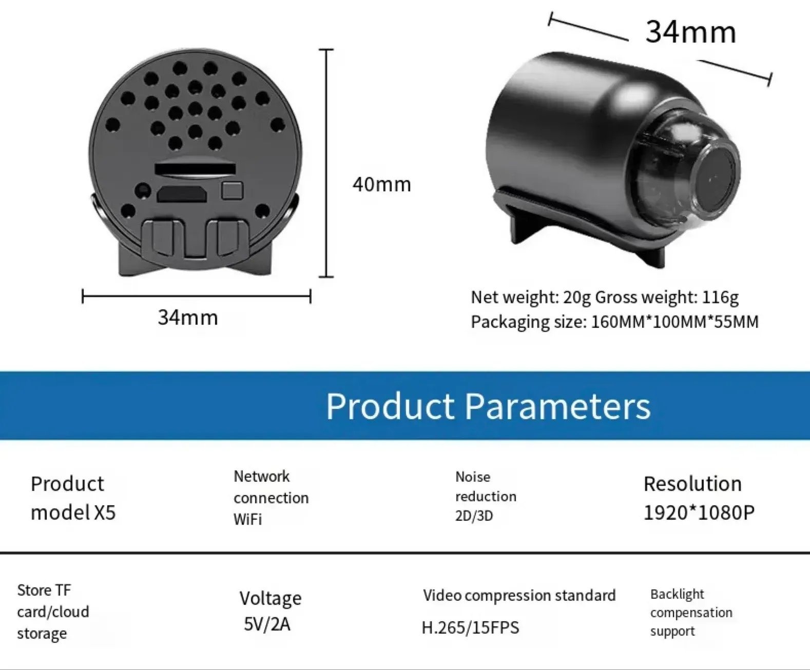 Mini 4G Wireless Wifi Camera 1080P HD – Night Vision Included