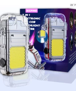 RICPIND 2 in 1 Electronic Arc COB Flashlight Lighter