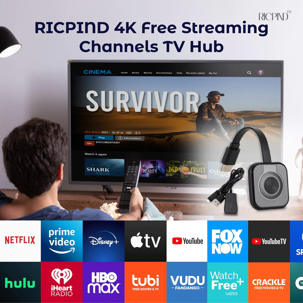 RICPIND 4K Free Streaming Channels TV Hub