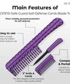 RICPIND Safe Guard Self-Defense Comb Blade Tool