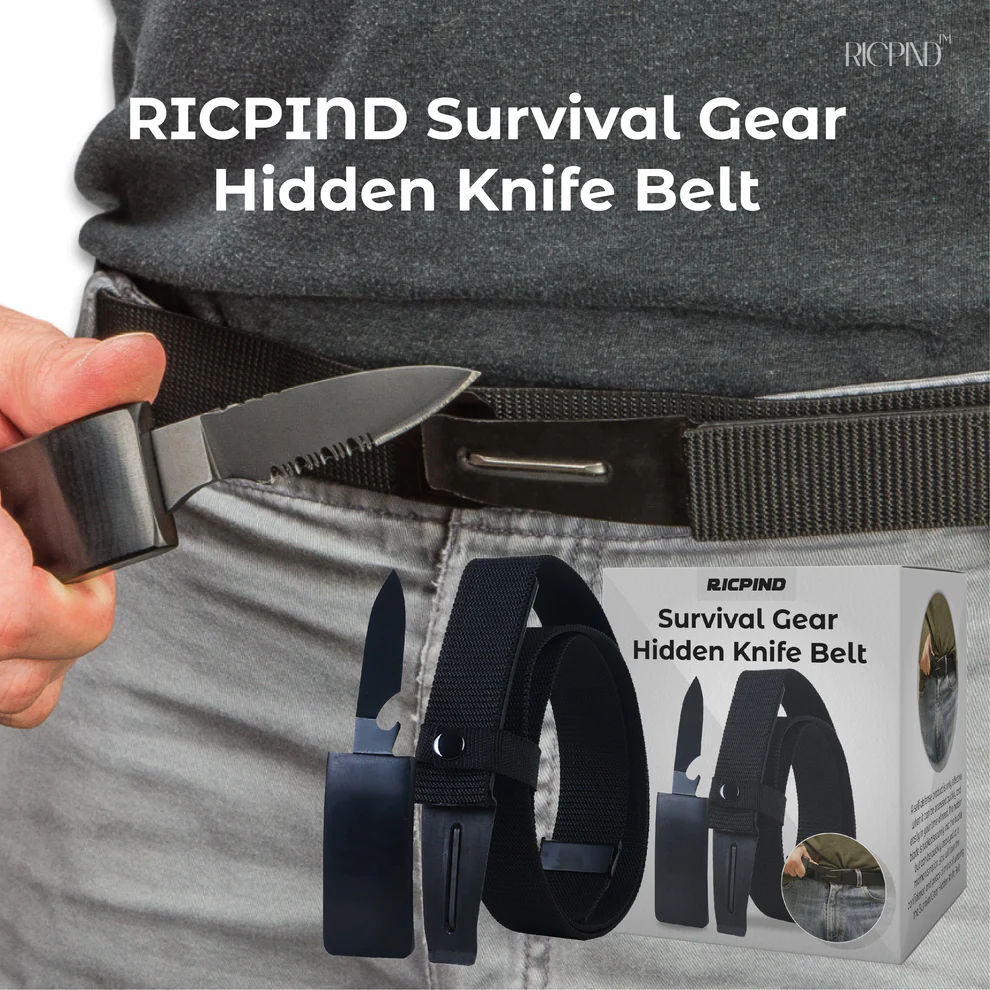 Belt hidden outlet knife