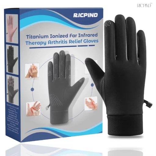 RICPIND Titanium Ionized Far Infrared Therapy ArthritisRelief Gloves