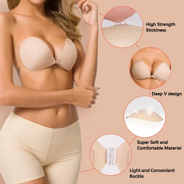 Seurico™ Strapless Adhesive Bra-Backless Reusable Invisible Push