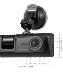 Seurico™ Three-Channel Dash Cam with IR Night Vision & G-Sensor