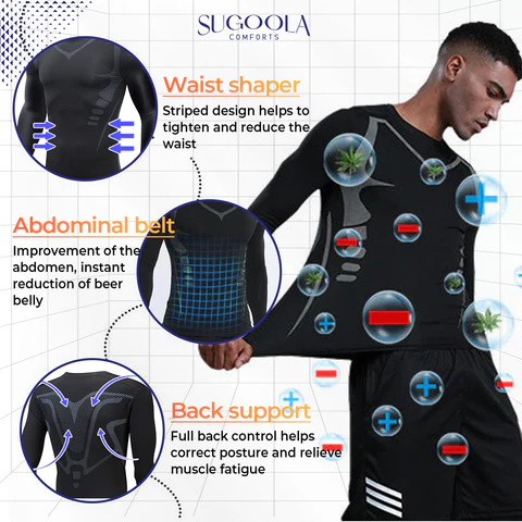 Sugoola™ Far-Infrared Tourmaline Therapy Gynecomastia Mens Undershirt