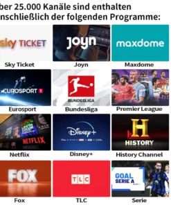 TIMNAMY™ TV-Streaming-Gerät - kostenloser Zugang zu allen Kanälen - keine monatliche Gebühr