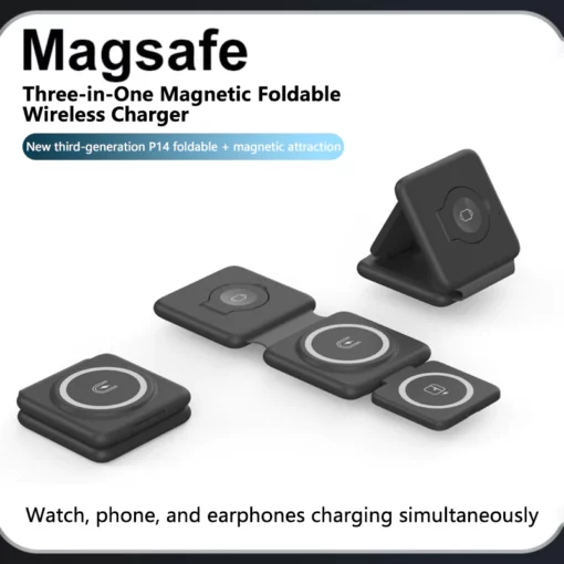 The FoldMag 3rd Gen - Magnetic Triple-in-One Wireless Charger