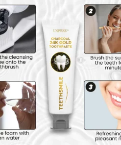 UNPREE™ Charcoal 24K Gold Whitening Toothpaste