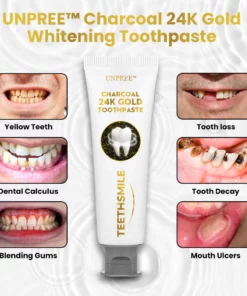 UNPREE™ Charcoal 24K Gold Whitening Toothpaste