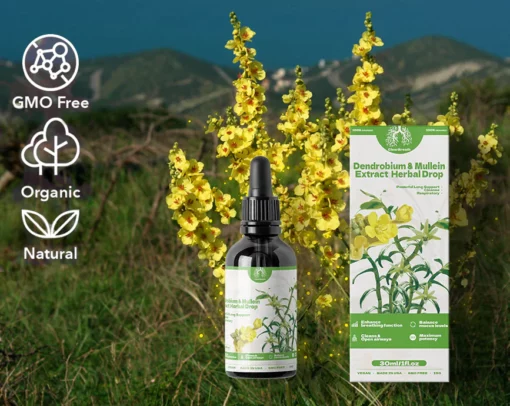 BREATHE-RIGHT DENDROBIUM & MULLEIN EXTRACT: POWERFUL LUNG SUPPORT CLEANSE & RESPIRATORY