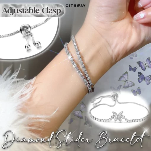 Cithway™ Diamond Butterfly Slider Bracelet