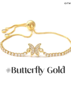 Cithway™ Diamond Butterfly Slider Bracelet