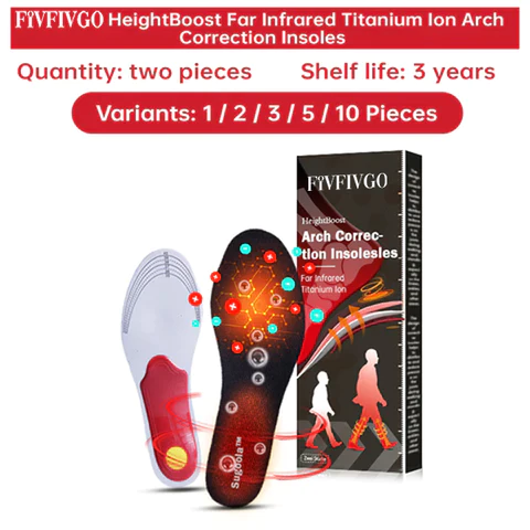 Oveallgo™ HeightBoost Far Infrared Titanium Ion Arch Correction Insoles 