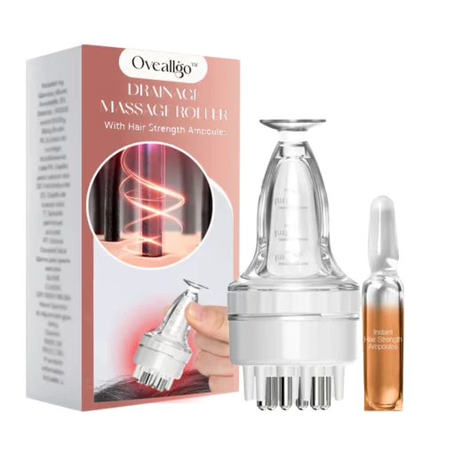 Oveallgo™ Drainage Massage Roller with Hair Strength Ampoules