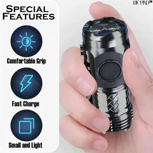 RICPIND 50M Volt Power Guardian USB Flashlight