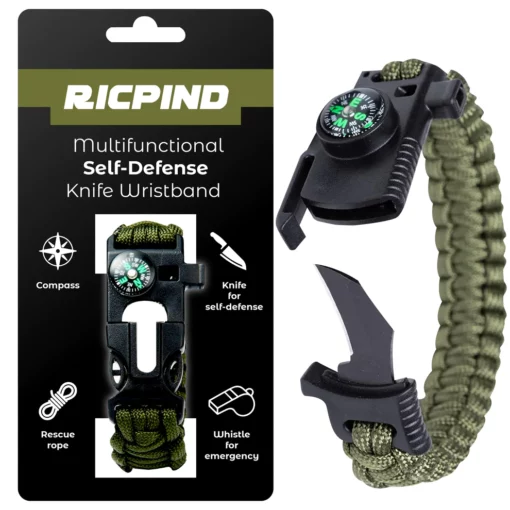 RICPIND Multifunctional Self-Defense Knife Wristband