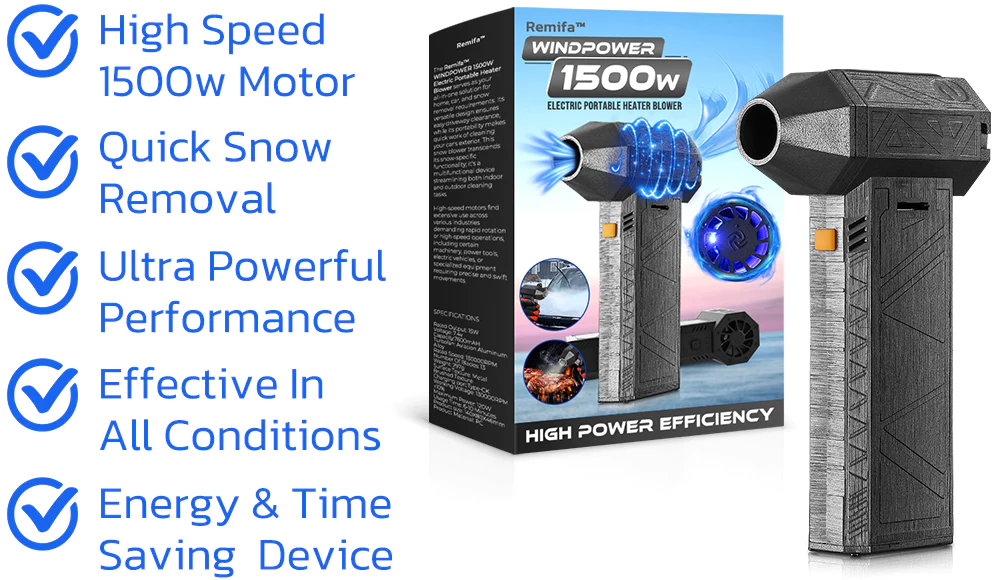 Remifa™ WIND-POWER 1500W Electric Portable Heater Blower