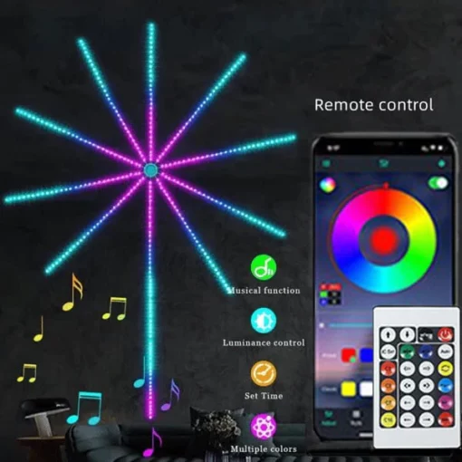 WiFi Bluetooth Smart Fireworks Led Light