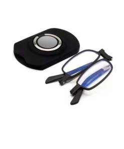 BLUE LIGHT READING GLASSES METAL SQUARE FOLDING GLASSES