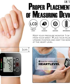 RICPIND Automatic Wrist Blood Pressure Monitor