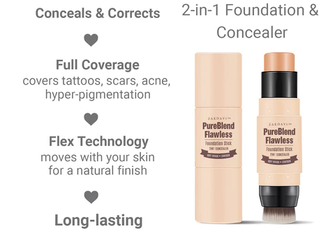 Zakdavi™ PureBlend Flawless Foundation Stick