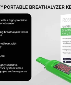 iRosesilk™ DRIVE SAFE Portable Mobile Breathalyzer Keychain