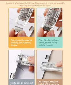 ClipLock Pin-Free Seamless Mini Stapler