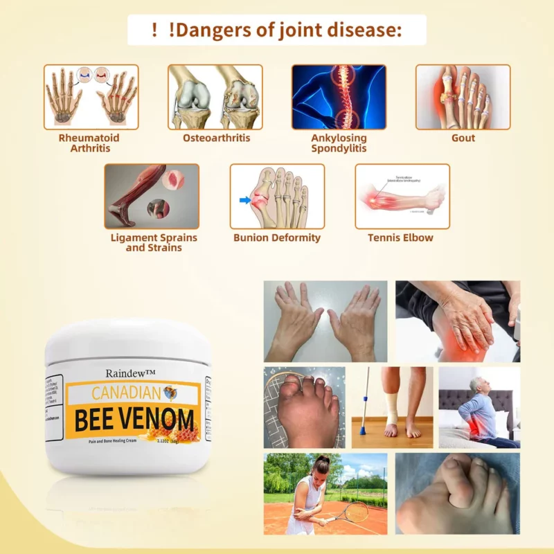Raindew™ Canadian honey bee Venom Pain and Bone Healing Cream